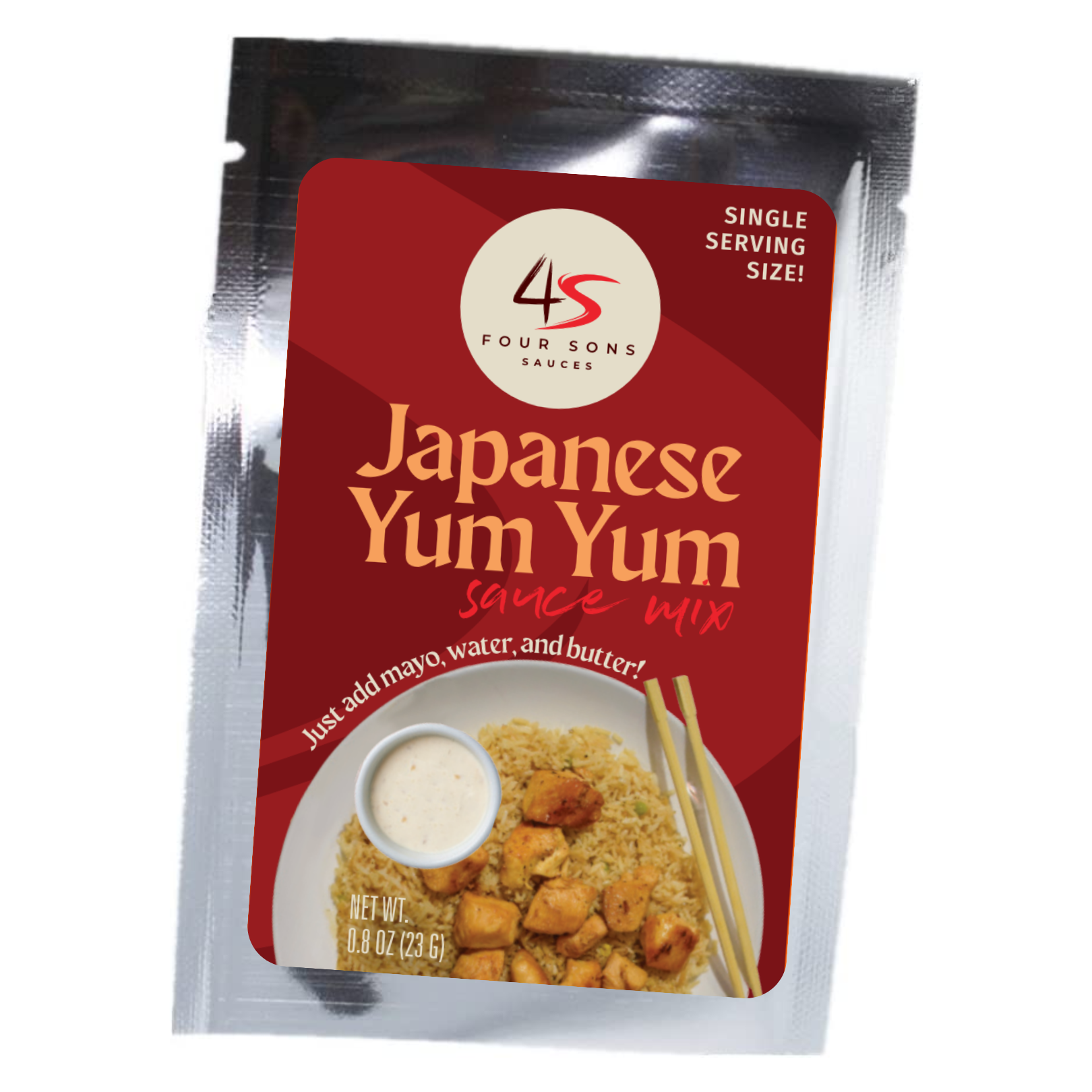 front side of yum yum sauce mix single size